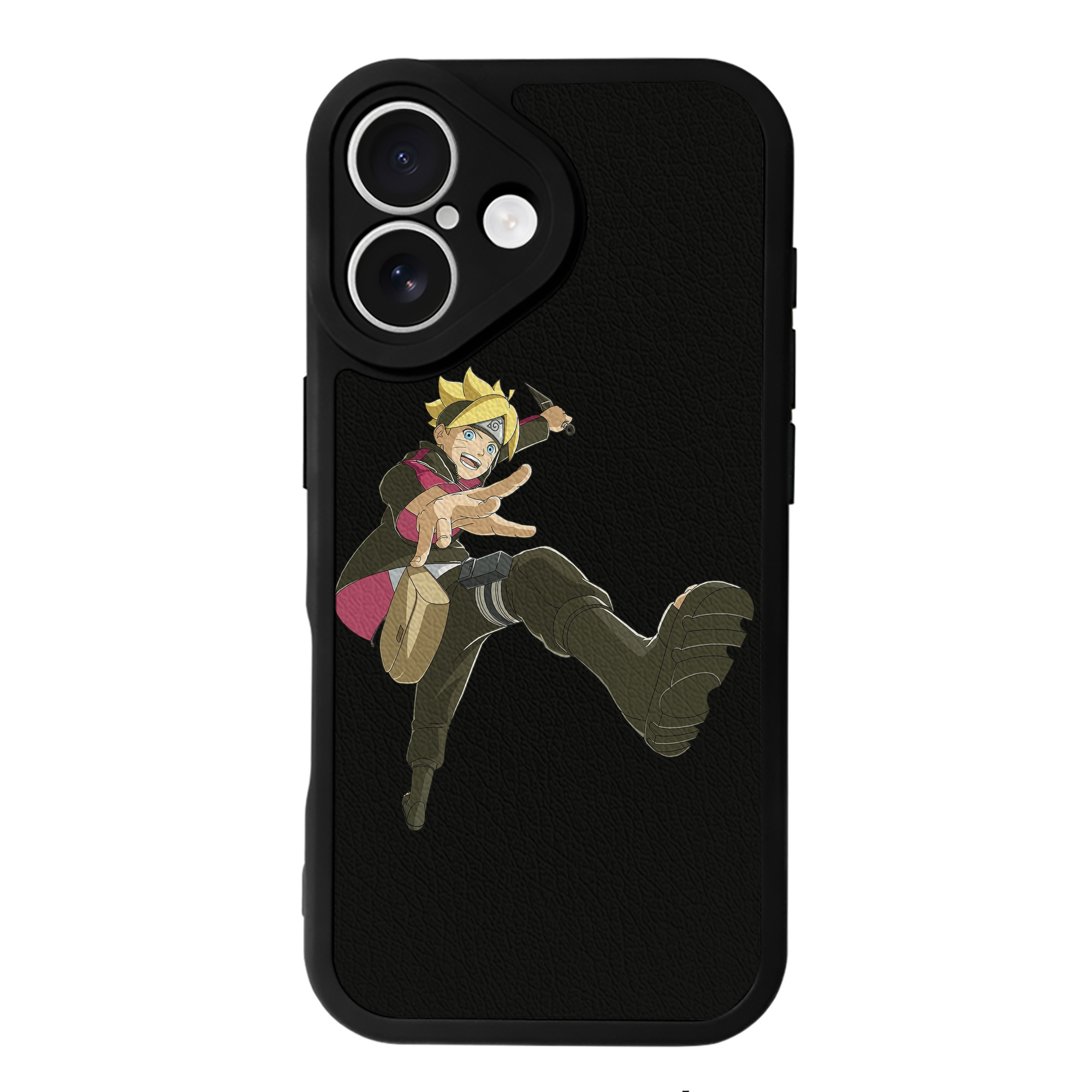 （画像用） NARUTO -ナルト- うずまき ボルト Uzumaki Boruto 【iPhone 16シリーズ対応】シリコンスマホケース（レザー調） 材質：シリコン